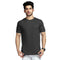 Shop High on Fashion Basic Dark Grey Solid Tshirt