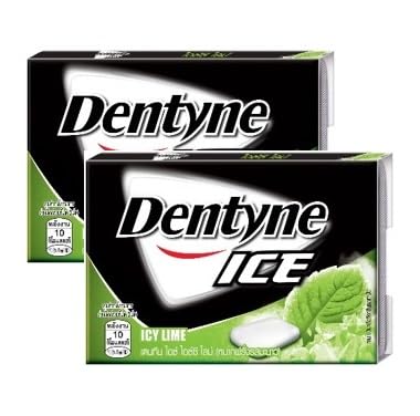 Dentyne Ice Sugar Free Chewing Gum Ice Lime Flavour Refreshing Mint Each Strip Contain 8 Stuck 11.2g (Pack Of 2)