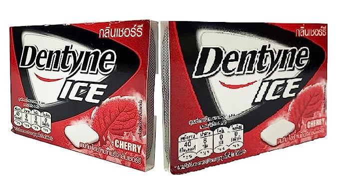 Dentyne Sugar Free Ice Chewing Gum Cherry Flavour Each Strip Contain 8 Stuck 11.2g (Pack Of 2) Pocket Pack