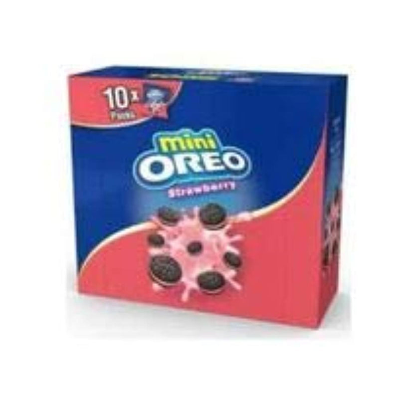 Shop Oreo Mini Strawberry Sandwich Biscuit 10 Mini Bag ( 10 X 20.4g ) Box, 204g