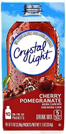 Shop Crystal Light Natural Pomegranate Cherry, 10 Packet Count, 33.4g