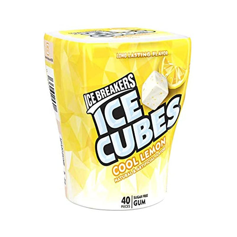 Shop Ice Breakers Cool Lemon Flavour Imported (Ice Cubes Sugar Free Gum with Xylitol),120g