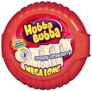 Shop Wrigley's Hubba Bubba Snappy Strawberry 6 Feet Gum Tape, 56g