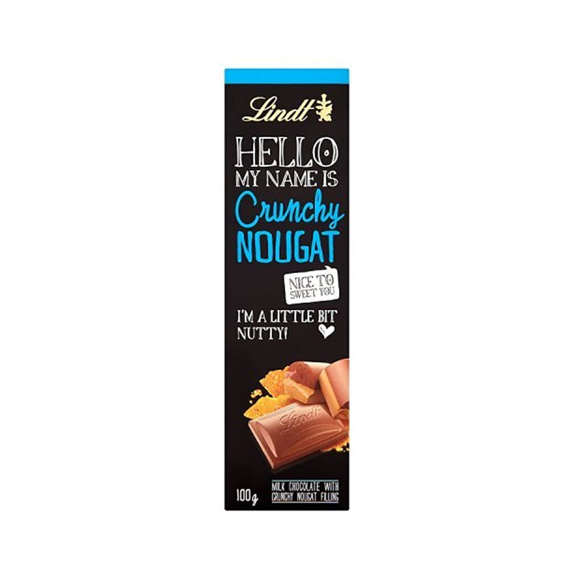 Shop Lindt Hello Crunchy Nougat Milk Chocolate Bar Pouch, 100 g