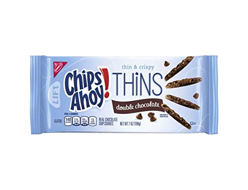 Shop Nabisco Chips Ahoy Thins Double Chocolate Cookies , 198g