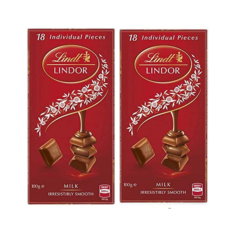 Shop Lindt Lindor Singles Milk Chocolate, 2 x 100 g
