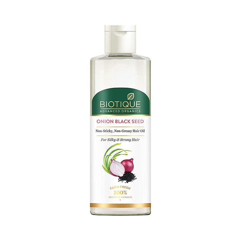 Shop Biotique Onion Black Seed Hair Oil for Silky and Strong Hair, 200ml
