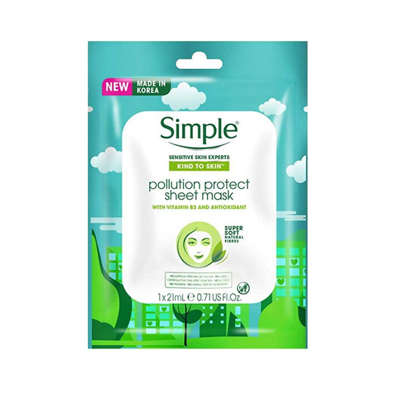 Shop Simple Kind To Skin Pollution Protect Sheet Mask, 21ml