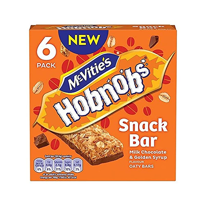 Shop Mcvitie's Hobnobs Snack Bar Milk Chocolate & Golden Bar Flavour Oaty Bars, 180g