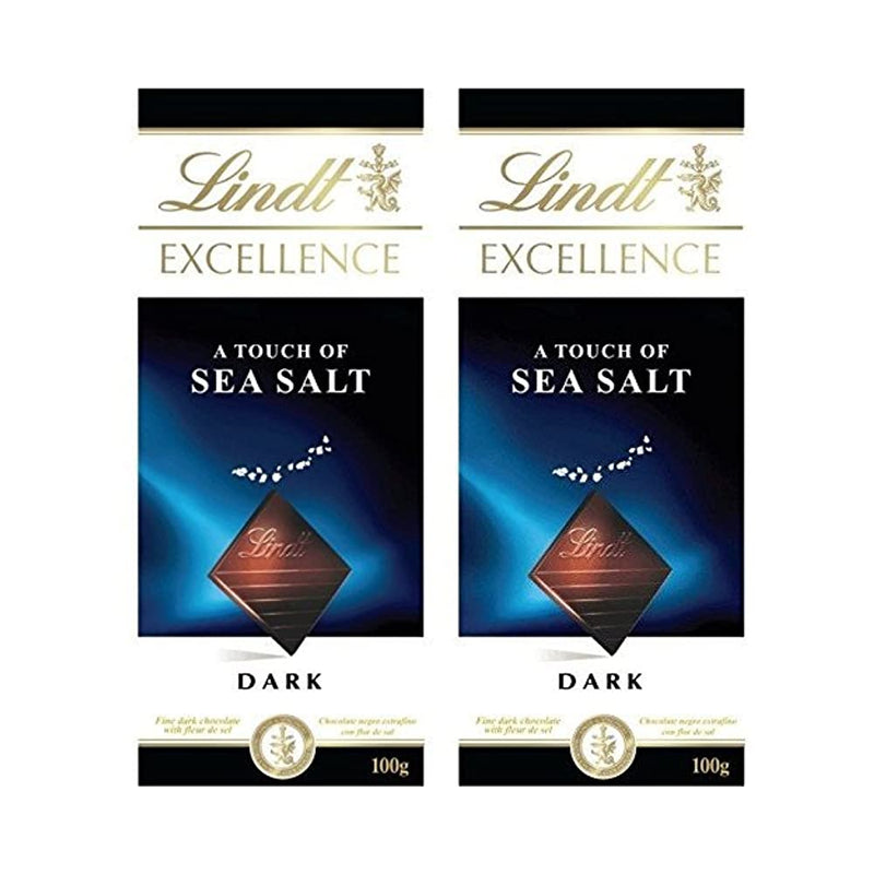 Shop Lindt Excellence Sea Salt Touch Chocolate, 2 X 100 G