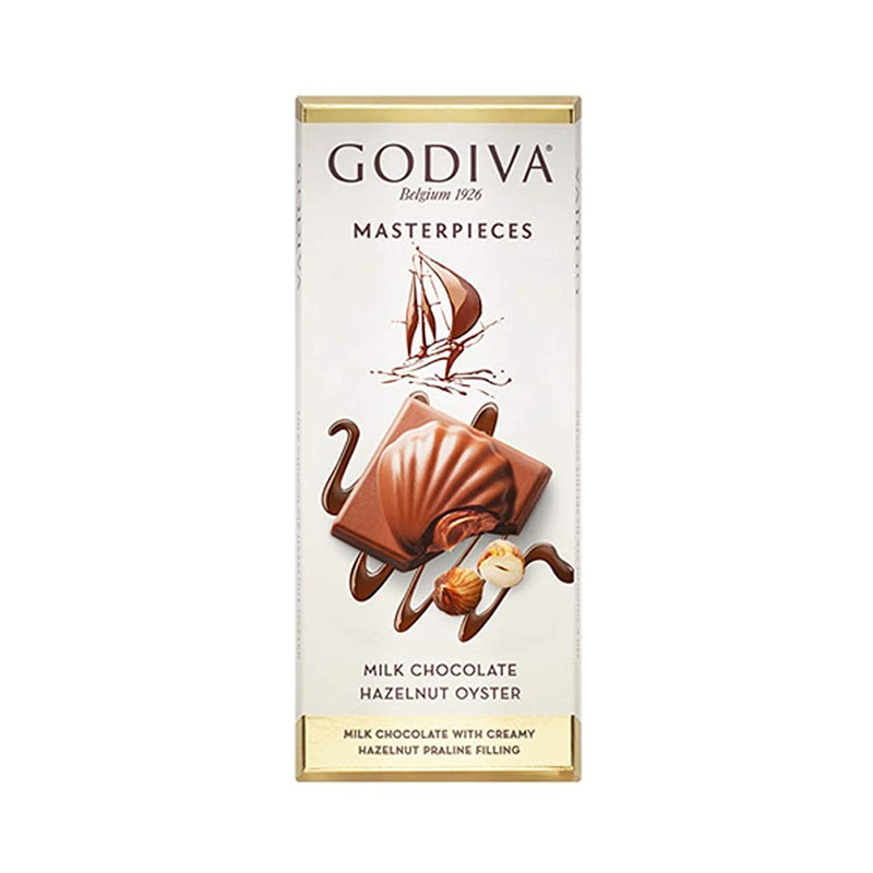 Shop Godiva Masterpieces Hazelnut Oyster with Belgian Milk Chocolate 83g