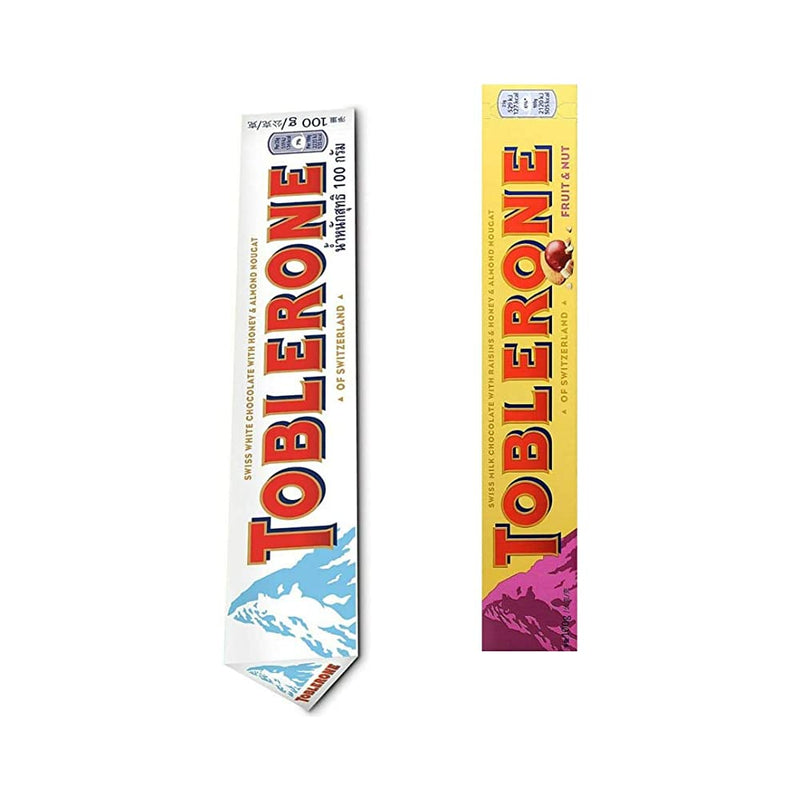 Shop Toblerone White Chocolate with Honey and Almond and Raisins Toblerone Chocolate Bar Pouch (Pack of 2)
