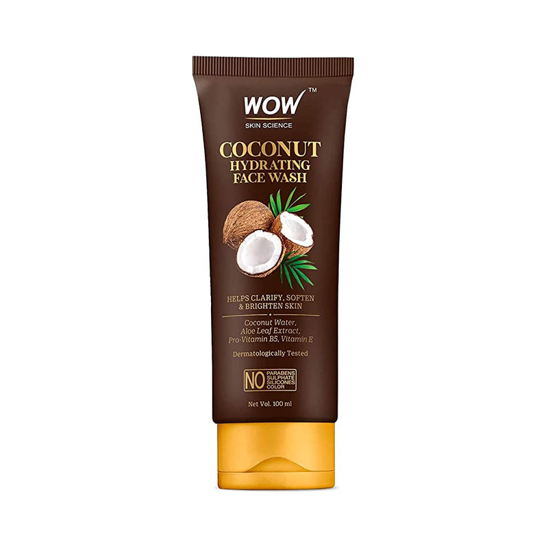 Shop WOW Coconut Hydrating Face Wash with Coconut Water, Aloe Leaf Extract 100ml