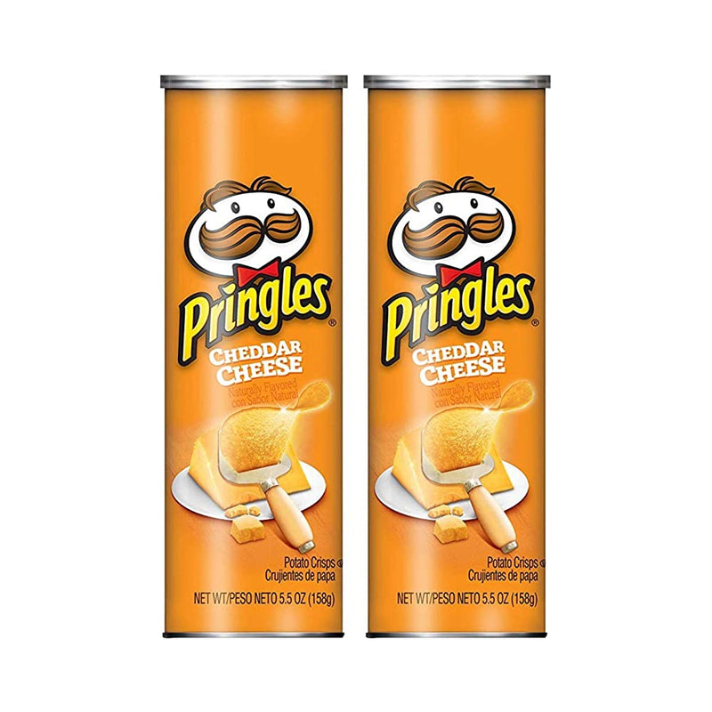Shop Pringles Cheddar Cheese Potato Chips, 158g (Pack of 2) Imported