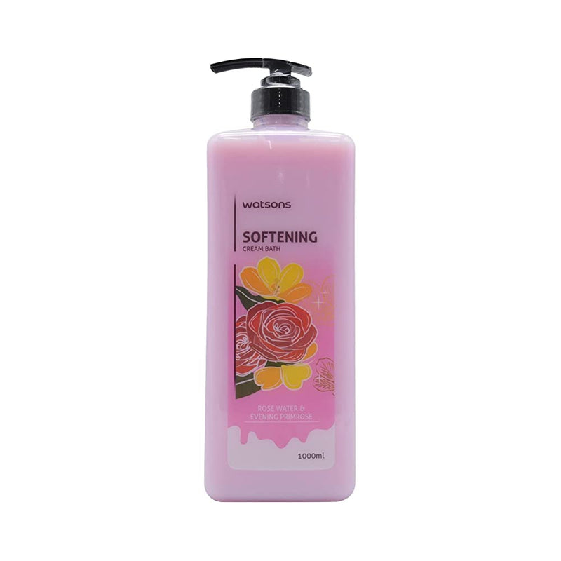 Shop Watsons Softening Cream Bath, Rose Water & Evening Primrose - 1000ml