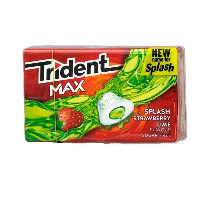 Shop Trident Max Sugar Free Splash Strawberry Lime Flavor (Pack Of 2), 22g Each