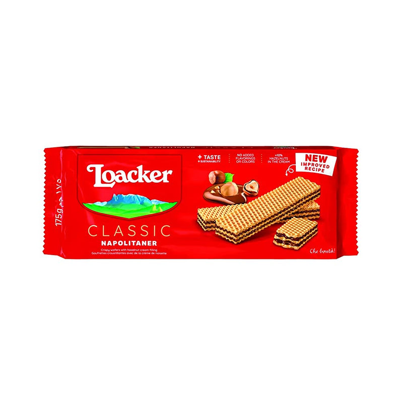 Shop Loacker Classic Wafer Napolitaner(Hazelnut) 175g - Italy