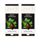 Shop Lindt Excellence Mint Intense Dark Chocolate, 2 x 100 g