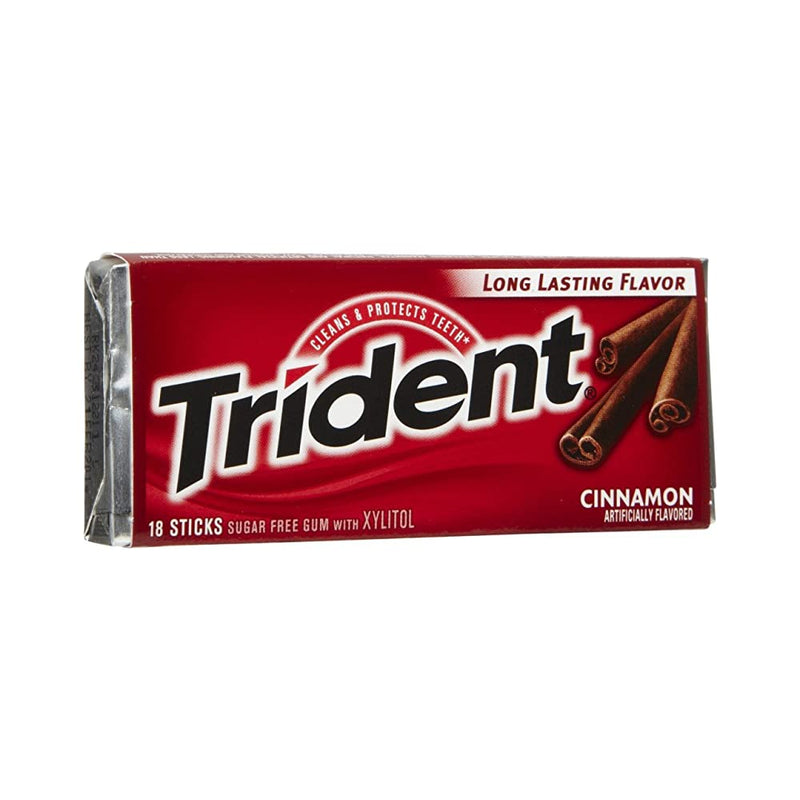 Shop Trident Sugar Free Gum, Cinnamon, 2 x 100 g