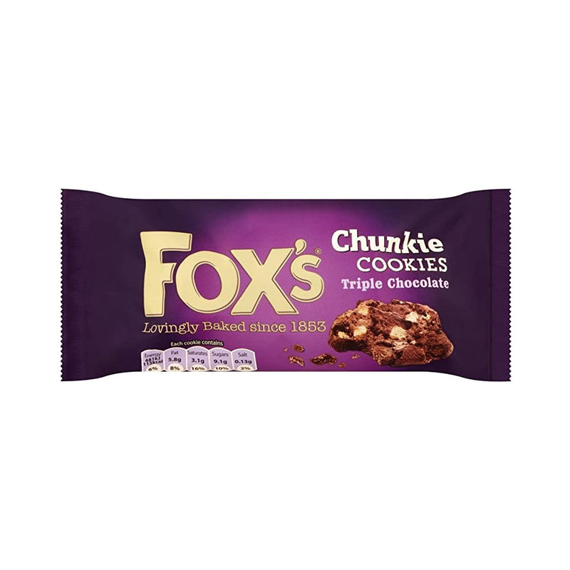 Shop Fox's Biscuit Chunkie Cookies, Triple Chocolate, 180 g