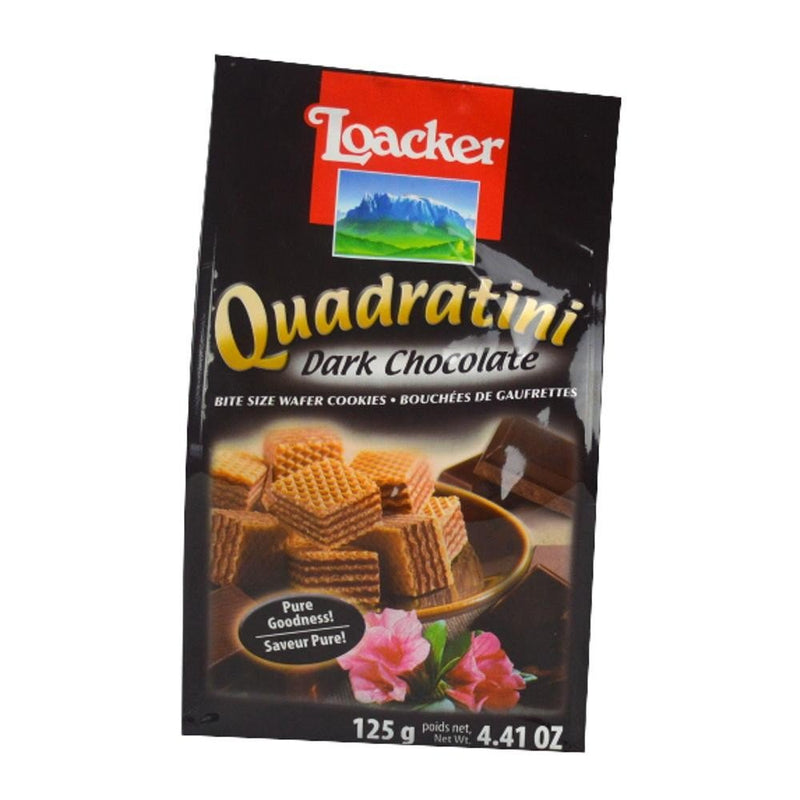 Shop Loacker Quadratini Dark Chocolate Wafer Cookies, 125g