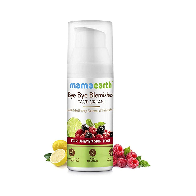 Shop Mamaearth Bye Bye Blemishes Face Cream for Reducing Pigmentation and Blemishes with Mulberry Extract and Vitamin C -30ml