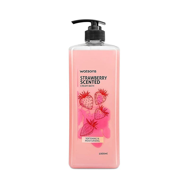 Shop Watsons Strawberry Scented Cream Bath, Softening & Moisturising - 1000ml