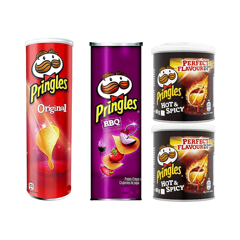 Shop Pringles Original, BBQ & Hot & Spicy Flavoured Potato Chips Combo Pack