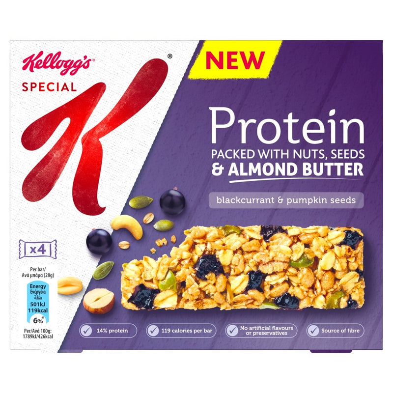 Shop Kellogg's Special K Blackcurrant & Pumpkin Seed Cereal Bars, 112g
