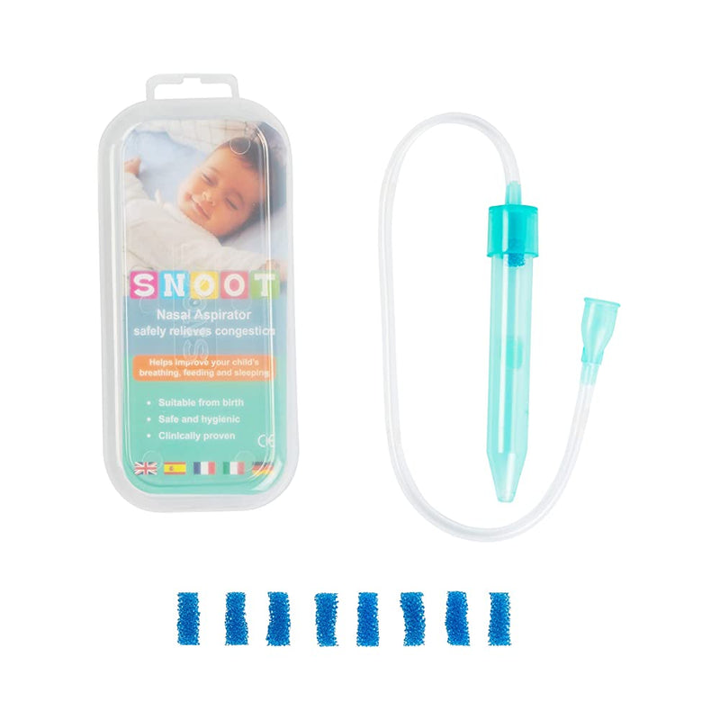Shop Bui Snoot Baby Nasal Aspirator Cold Relief Nose Cleaner With 9 Filters And Plastic Case (Light Green, 0-5 Year)