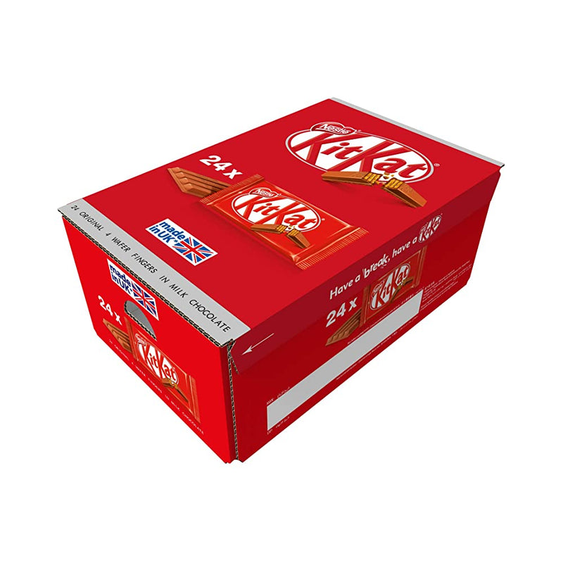 Shop Nestle 4 Wafer Fingers in Milk Chocolate KitKat Box, 24 x 41.5 g