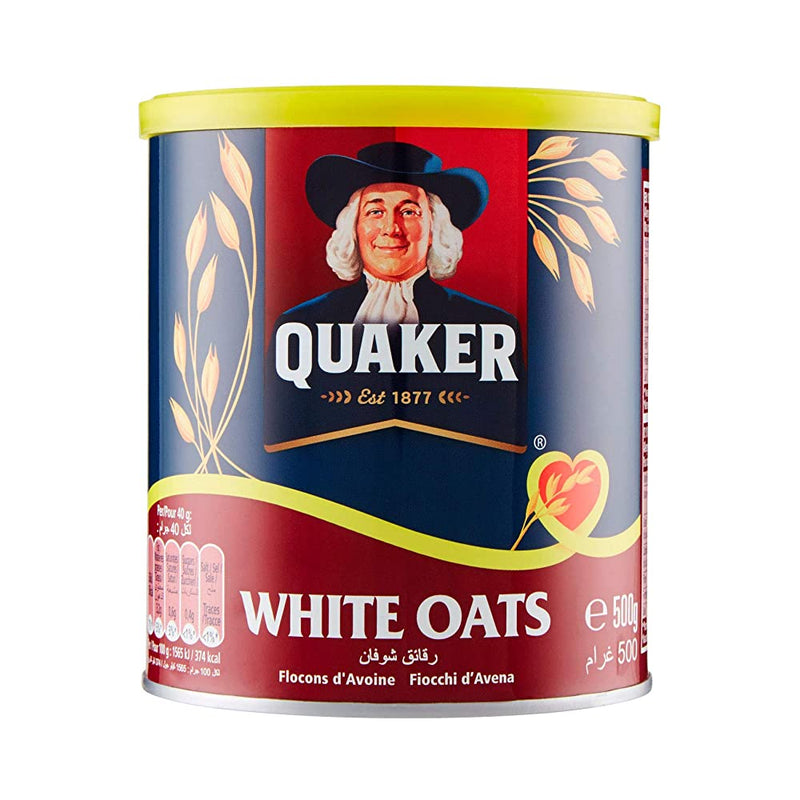 Shop Quaker White Oats Tin, 500g
