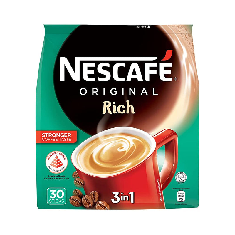 Shop Nescafe 3 in 1 Rich Coffee, 25 Sachets Bag, 475 g