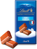 Shop Lindt Maitre Lait Extra Fin Milk Chocolate Bar, 110g by Fab