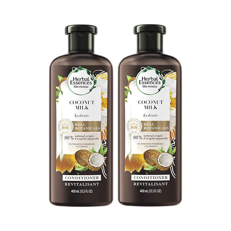 Shop Herbal Essences Coconut Milk Hydrate Real Botanicals Conditioner, 400ml (Pack of 2)