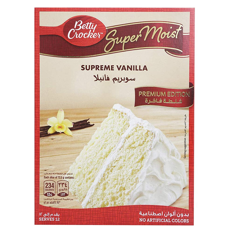 Shop Betty Crocker Supermoist Supreme Vanilla Cake, Premium Edition, 510 g