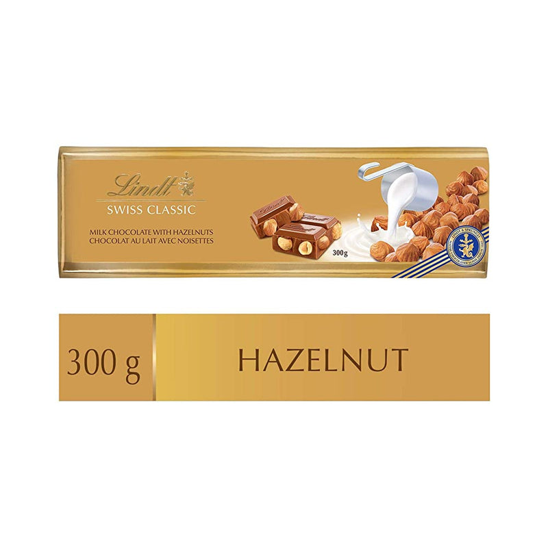 Shop Lindt Swiss Premium Gold Milk Chocolate Hazelnut Bar, 300g