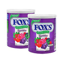 Shop Fox's Crystal Clear Mix Berries Flavoured Candy Tin Pack of 2 Jar, 2 x 180 g