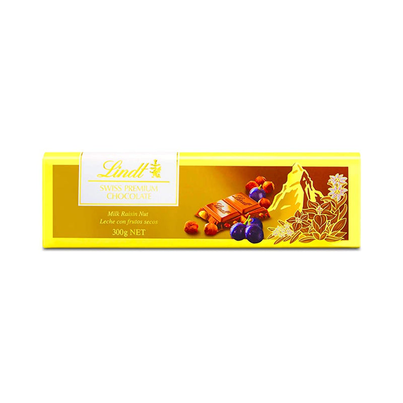 Shop Lindt Gold Tab Milk Nut Chocolate, Raisin, 300g