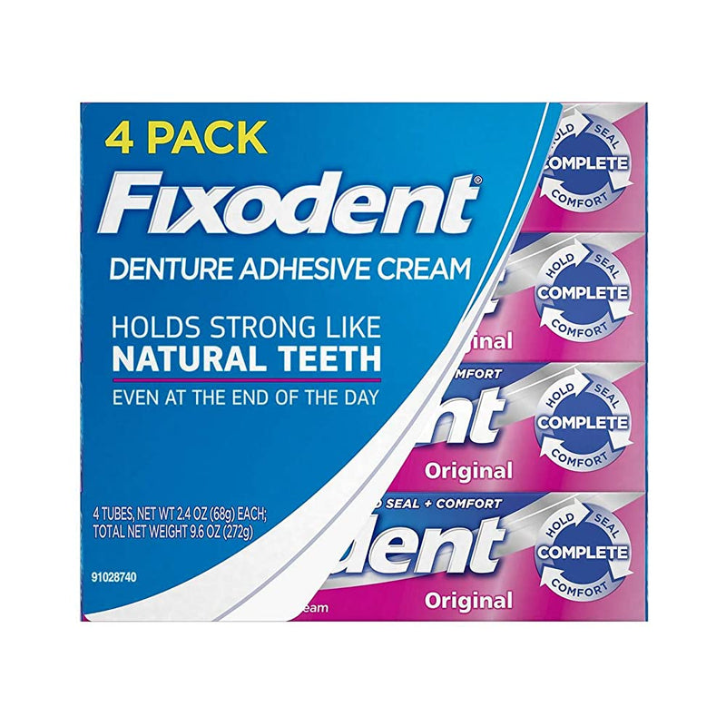 Shop Fixodent Original Denture Adhesive Cream Pack of 4, 272g