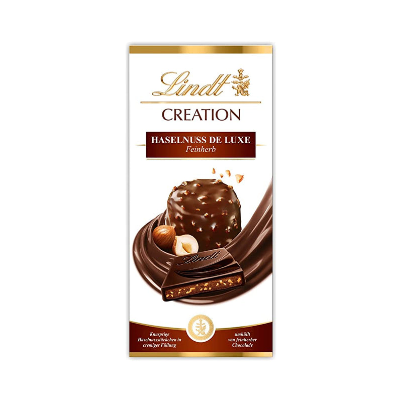 Shop Lindt Creation Haselnuss De Luxe Feinherb ( Crispy Hazelnut Dark Chocolate Bar ), 150g