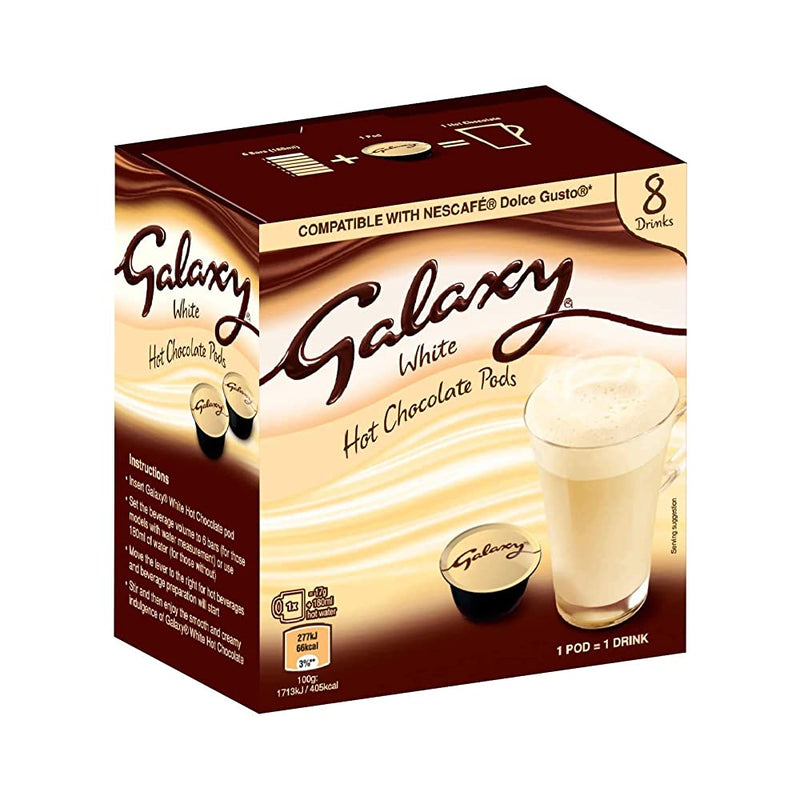 Shop Galaxy White Hot Chocolate Pods Dolce Gusto 8 pods 136g