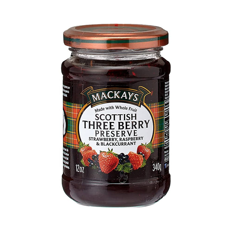 Shop Mackays Scottish Three Berry Preserve 340 gm