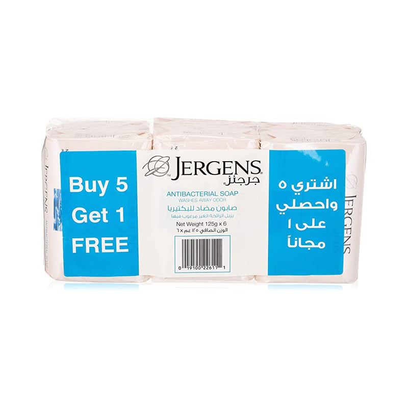 Shop Jergens Antibacterial Soap With Lasting Deodorant 125g Pack Of 6