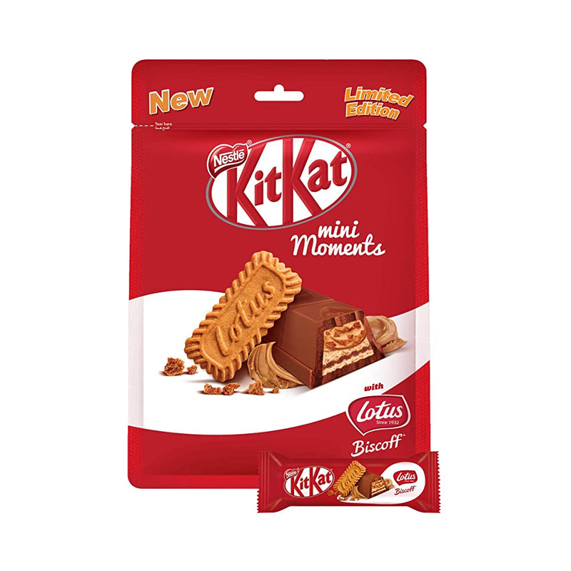 Shop Kitkat Nestle Mini Moment with Lotus Biscoff Limited Edition (122.5 g)