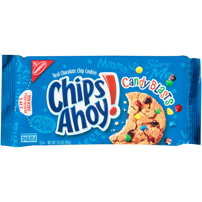 Chips Ahoy Candy Blasts Chocolate Chip Cookies Pouch, 351 g