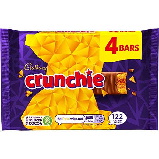 Cadbury Crunchie 4 Chocolate bar 104.4g