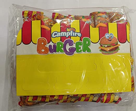 Campfire Gummy Burger 60 pcs Packet, 600g