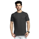 Shop High on Fashion Basic Dark Grey Solid Tshirt