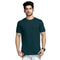 Shop High on Fashion Basic Bottle Green Solid Tshirt